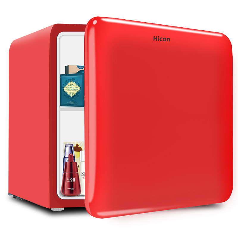 惠康hicon单开门家用小冰箱时尚复古冷藏冷冻柜迷你宿舍茶叶化妆品电