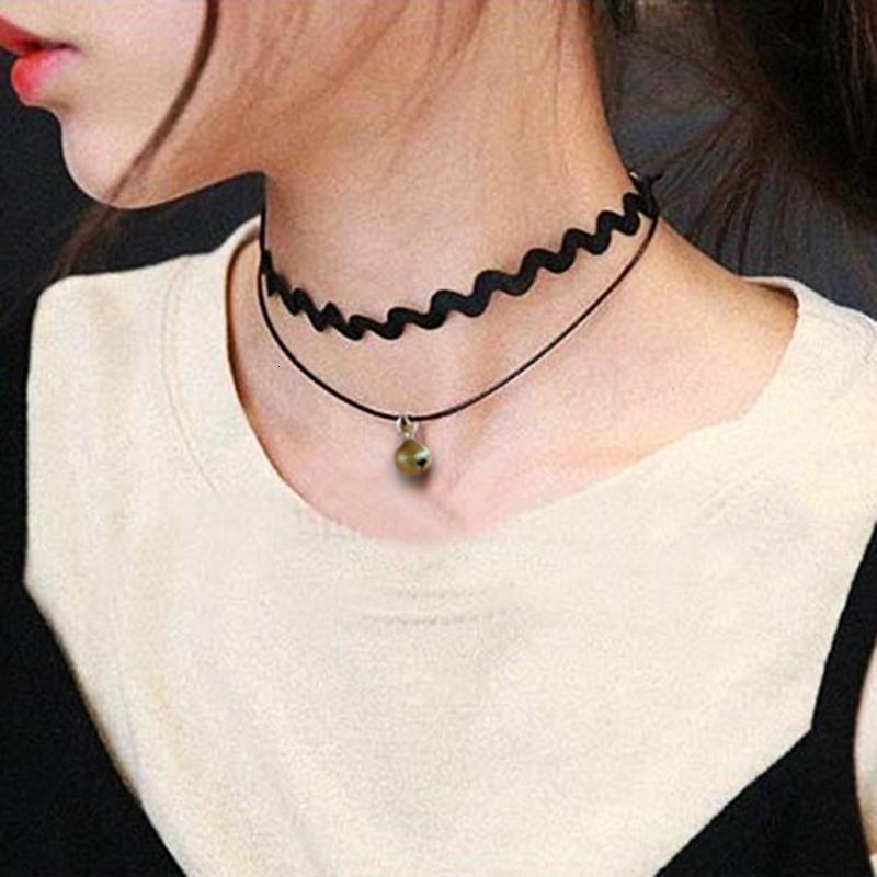 星雅图 韩版时尚首颈装饰颈链女 百搭学生锁骨链女简约项链项圈原宿复古黑色蕾丝颈带 送闺蜜送女朋友七夕情人节礼物