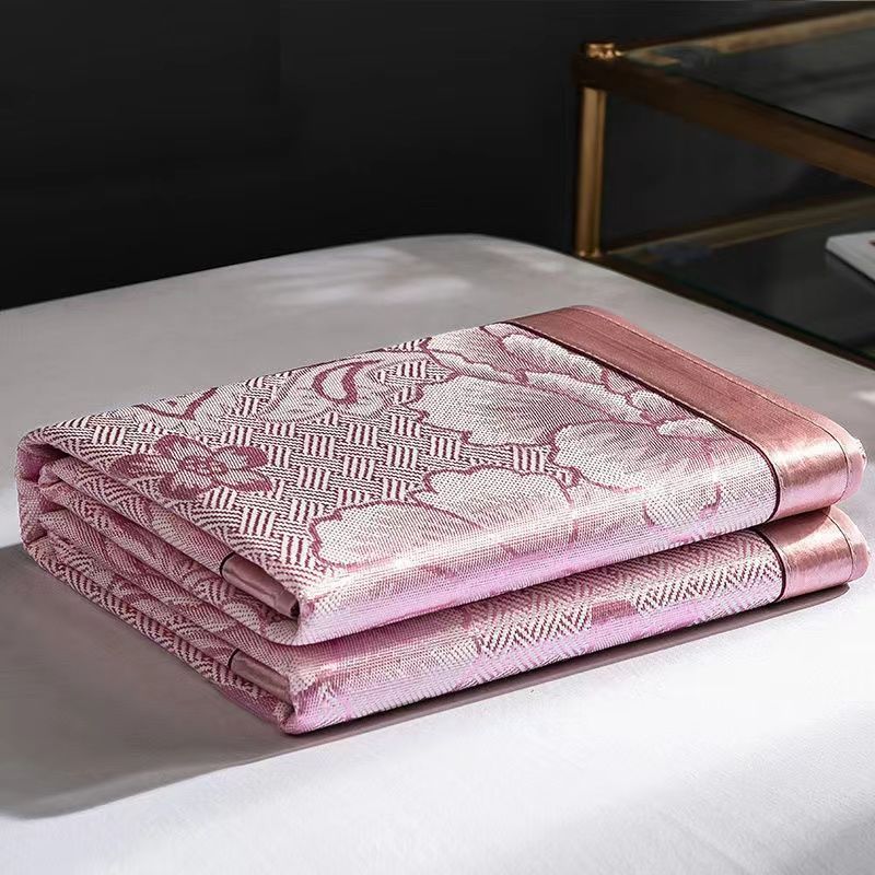 夏季凉席1.8m床1.5m可折叠冰丝席三件套0.6米0.9m宿舍学生草席子高清大图