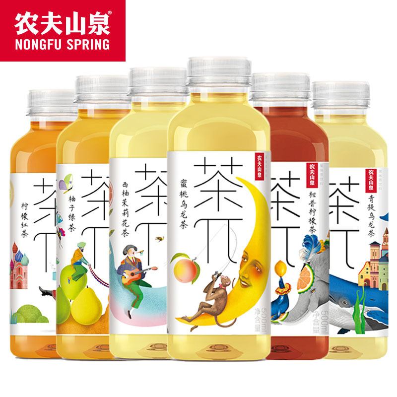 农夫山泉茶π蜜桃乌龙茶900ml*4瓶夏日饮料苏宁宜品推荐高清大图