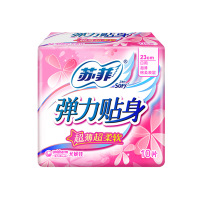 [苏宁超市]苏菲(SOFY)弹力贴身丝薄日用卫生巾230 10P