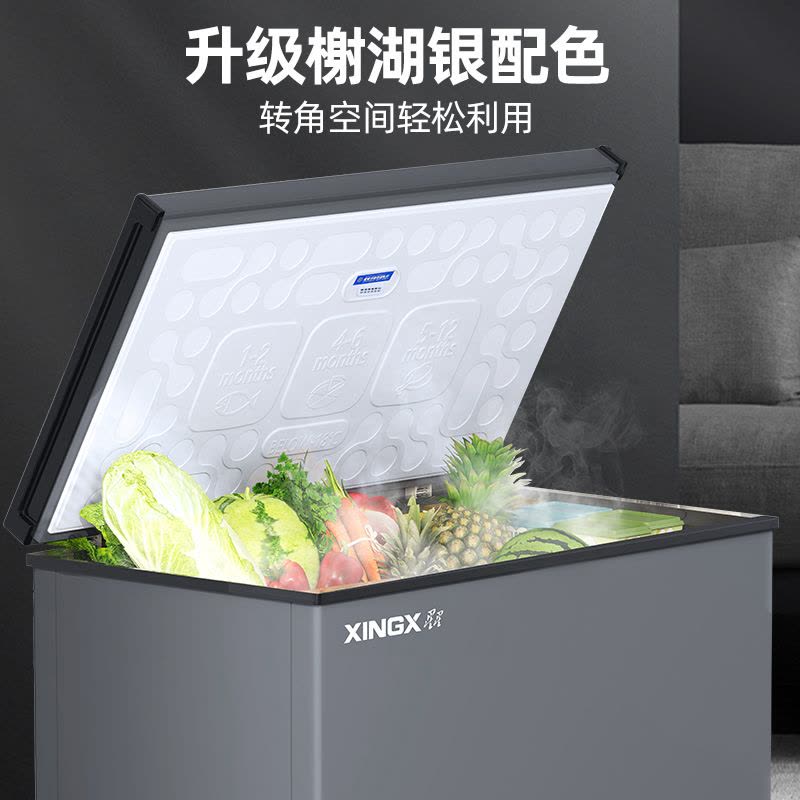 星星(XINGX) 300L 家用冷柜 卧式冷柜 冷藏冷冻转换柜 安全圆角 微霜系统 节能省电 BD/BC-300R图片