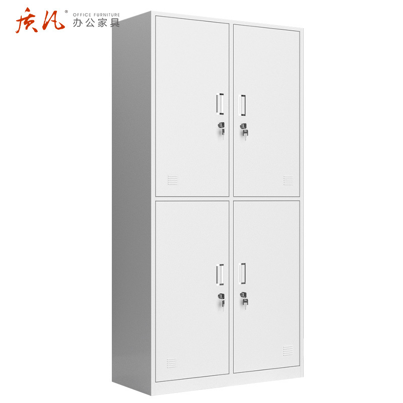 质凡钢制员工铁皮柜四门更衣柜