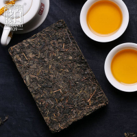 湖南安化黑茶2018年 松烟香金花茯砖 正宗白沙溪1953御品茯茶318g