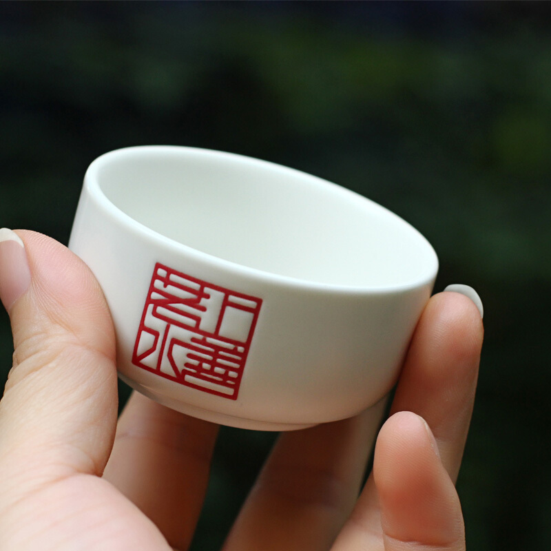 恒福(TEA MiLL) 陶瓷茶杯功夫茶杯个人杯品茗杯茶具杯上善若水3个装 其他