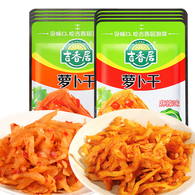 吉香居 麻辣萝卜干80g/袋 四川泡菜下饭佐菜开味酸菜榨菜MS