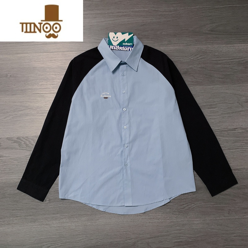 YANXU 情侣装！低饱和色系绝了！美式复古插肩袖长袖衬情高清大图