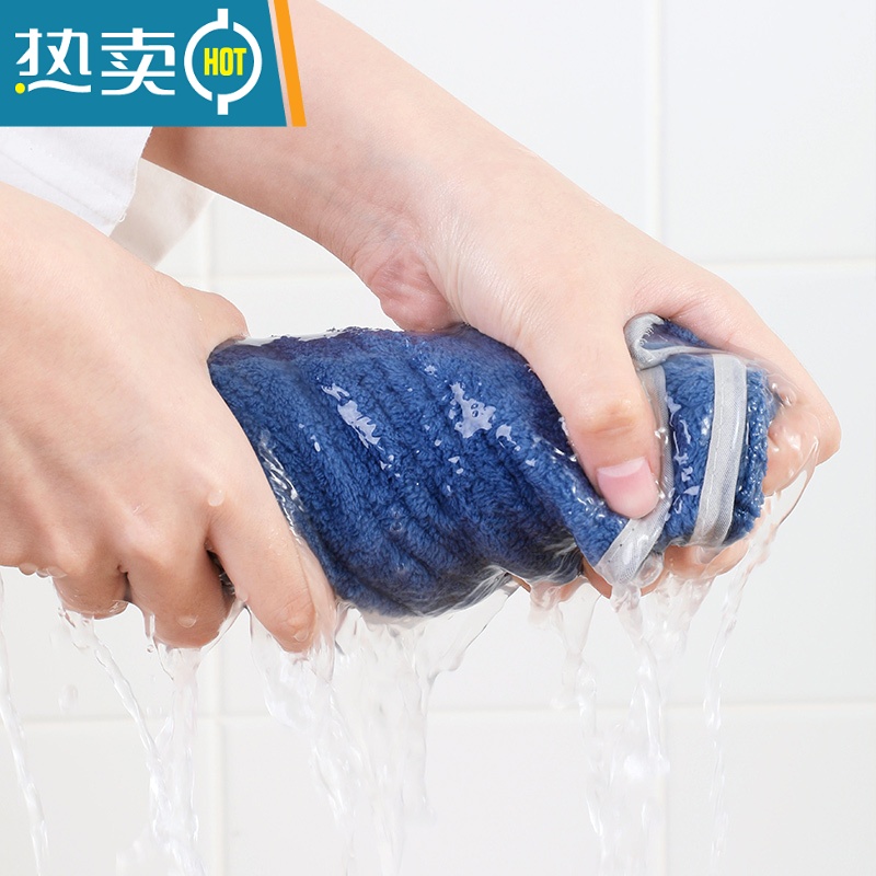 敬平擦头毛巾家用头发吸水速干包头斤2021新款女加厚速干帽 粉红色干发帽高清大图