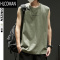 HLCOMAN无袖t恤男夏季薄款潮牌宽松坎肩男装运动健身篮球砍袖背心男12