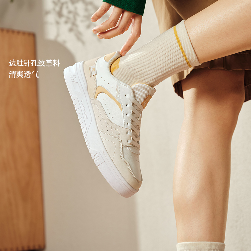 361°小白鞋女鞋新款鞋子百搭休闲鞋厚底运动鞋高清大图