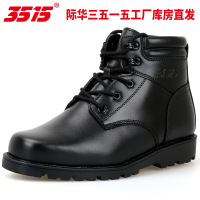 3515强人正品军勾男棉靴冬季真皮羊毛保暖短筒靴特种兵作战棉靴子马丁靴男靴棉鞋男保暖雪地靴短靴户外保暖羊毛靴 男