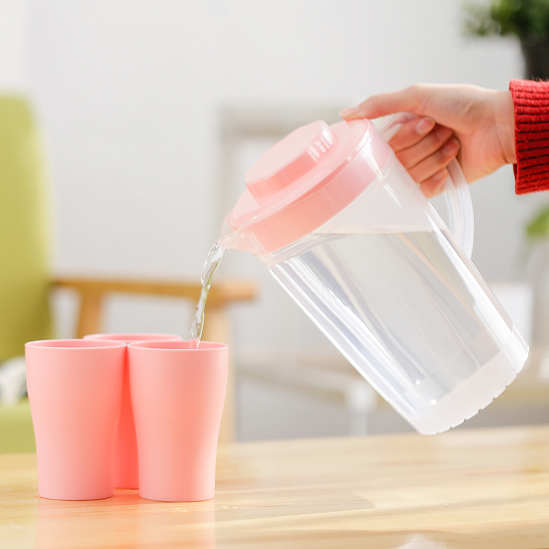 耐热塑料冷水壶凉水壶家用凉水杯透明扎壶茶壶套装果汁壶大容量2l