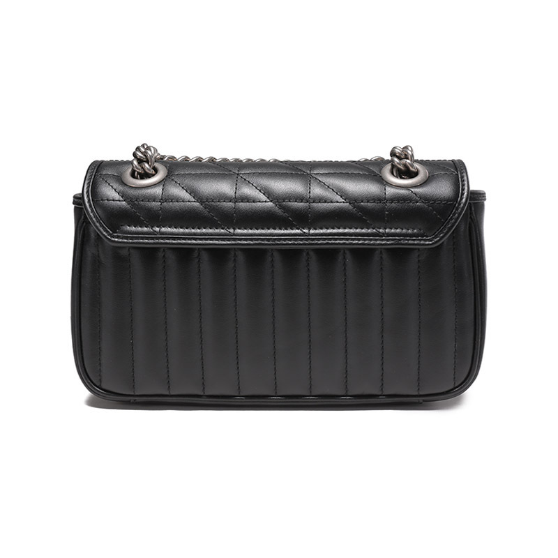 古驰gucci女士ggmarmont系列皮革双g手提单肩斜挎包迷你款446744um8an