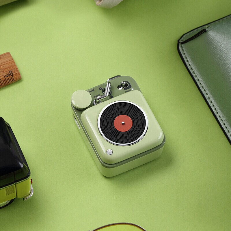 猫王音响 原子唱机B612小收音机蓝牙音箱mini迷你便携式无线复古桌面智能语音AI户外音乐播放器 原野绿高清大图