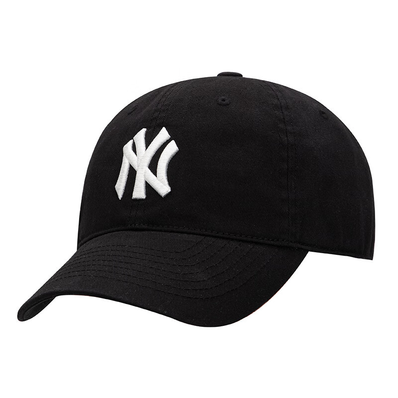 MLB男女情侣同款帽子 NY休闲棒球帽运动舒适软顶帽 3ACP6601N-50BKS F
