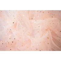 趣涉家居 网纱星星纱蕾丝网纱布料拍照道具头纱亮片布美甲饰品背景布创意简约家居家用缝纫布带配件简约创意日用品