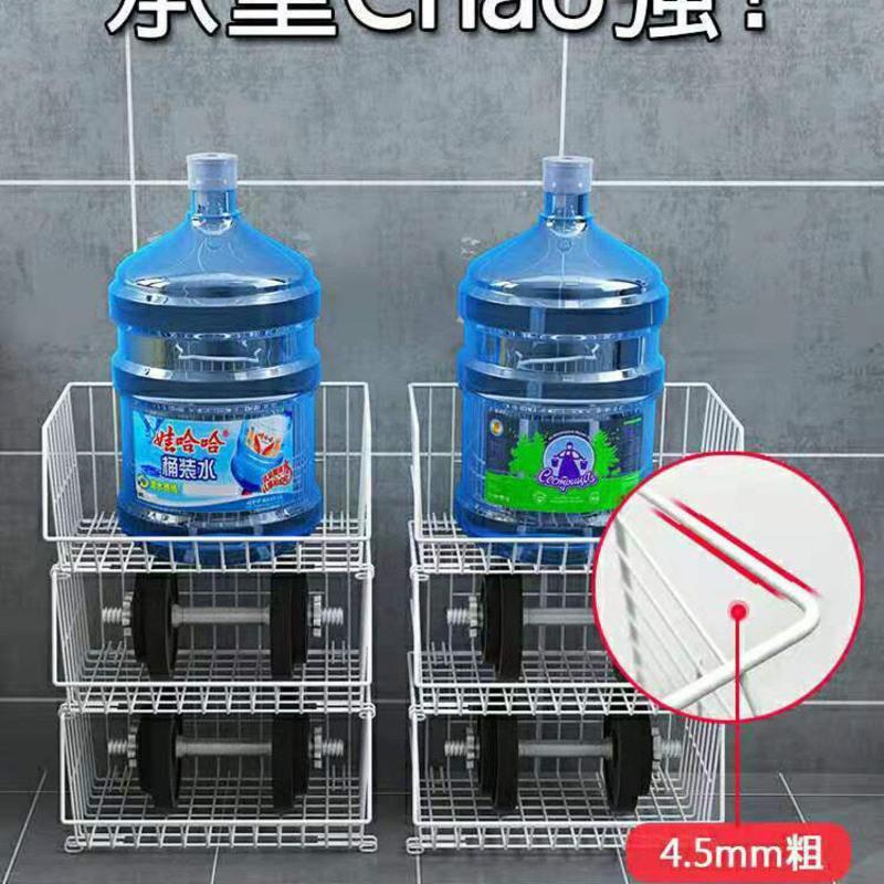 厨房蔬菜置物架落地多层放菜架子水果家用蔬果收纳筐菜篮子置物架 黑色小号不带轮(款)