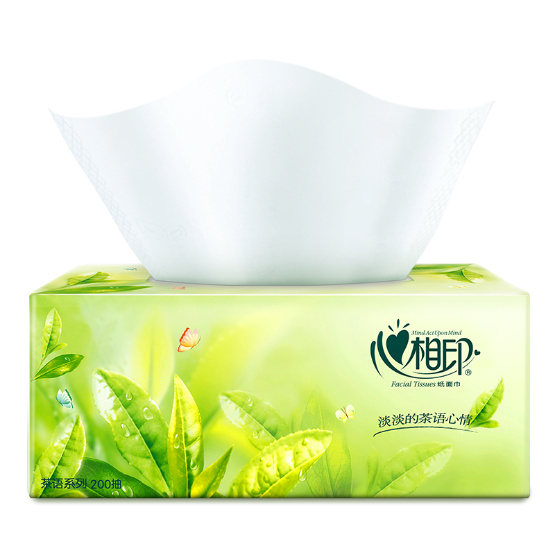心相印 H200 面巾纸硬盒200抽盒抽（茶语）