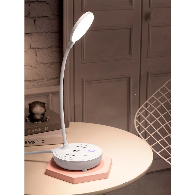 古达智能台灯一体式多功能夜灯面板多孔usb插板家用拖线板卧室床头灯8