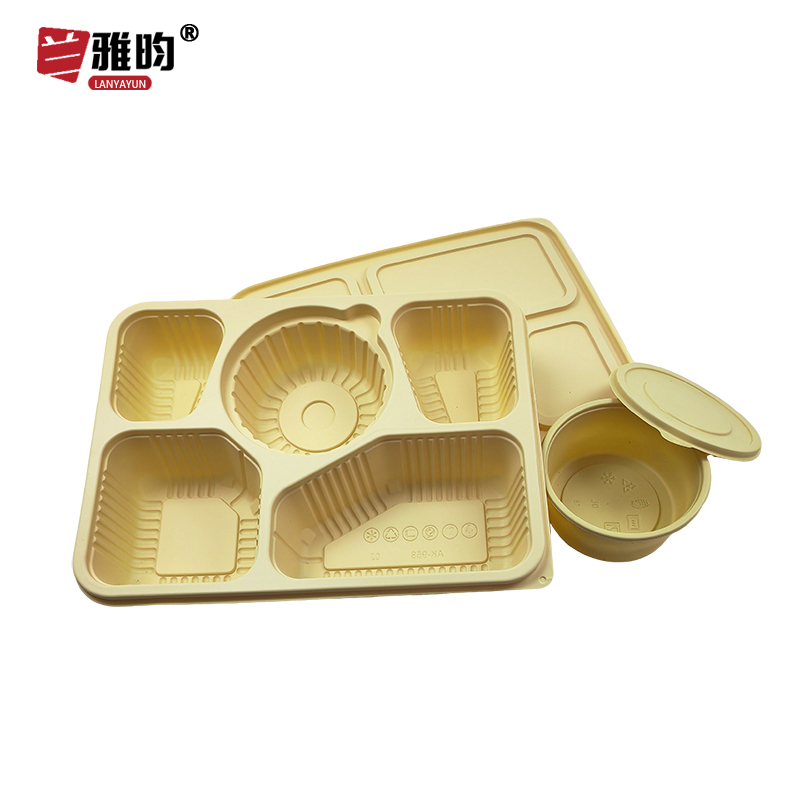 兰雅昀 一次性五格餐盒 200个 箱高清大图