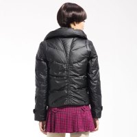唐狮短款羽绒服女 唐狮正品清仓立领PU夹克式羽绒服 潮