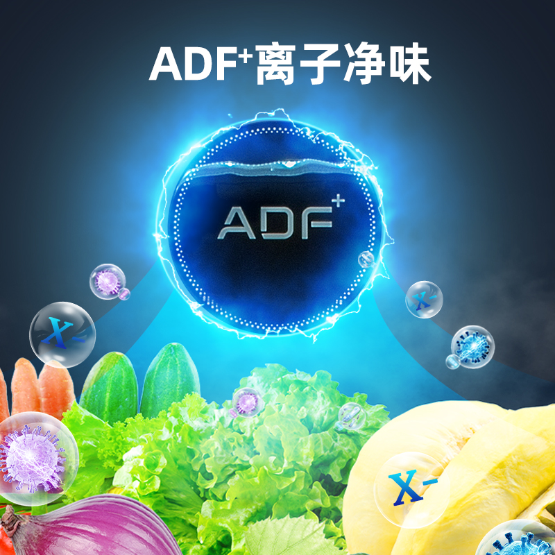 美菱(MELING)BCD-368WPC 368升 法式多门 四开门大容量家用冰箱 节能双变频风冷无霜离子净味冰箱
