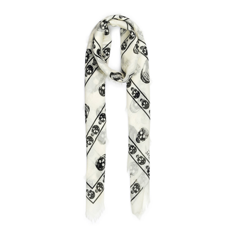 Alexander McQueen 亚历山大·麦昆 女士骷髅头围巾 557717-3943Q-9260