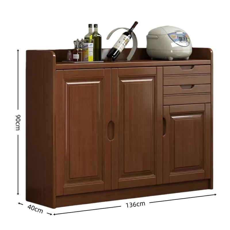 智叶舟实木茶水柜136*40*90cm台高清大图