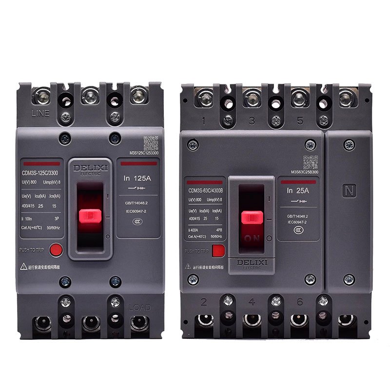德力西 塑壳断路器CDM3S空气开关三相三线3P63A(单位:个)
