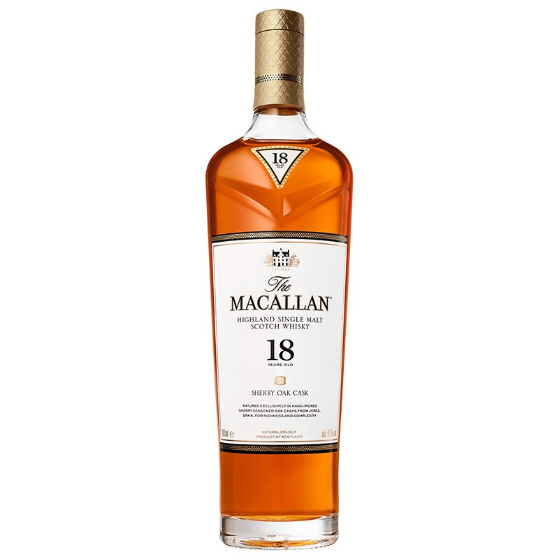 麦卡伦(Macallan)单一麦芽威士忌 系列 18年雪莉桶 700ml
