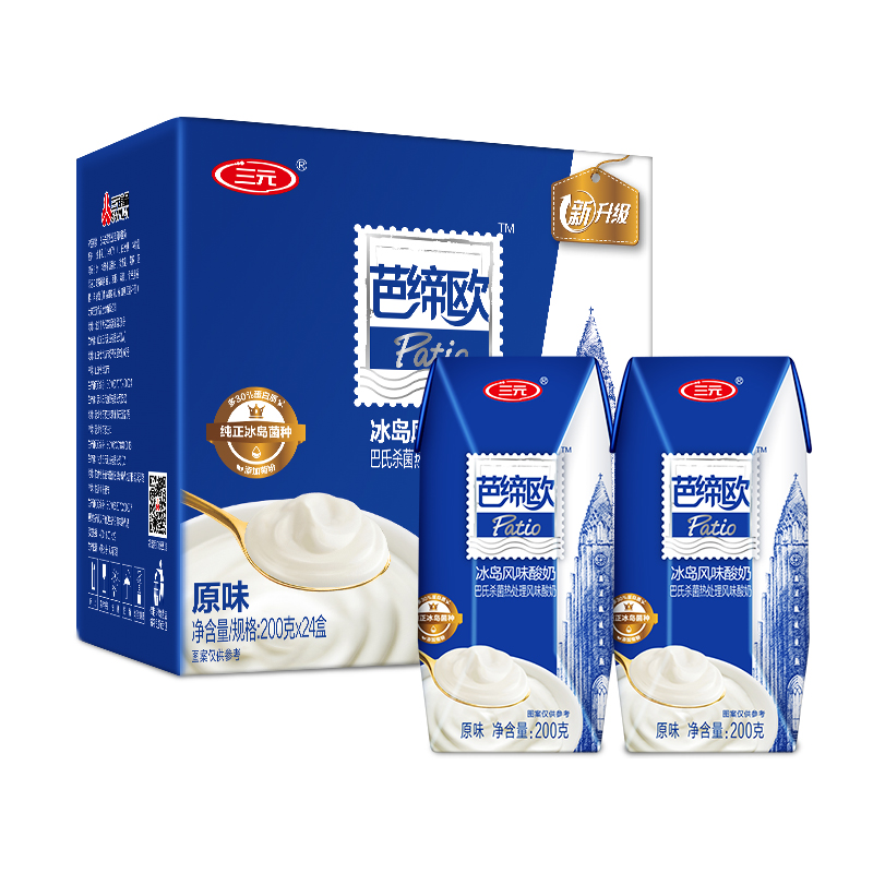 三元 冰岛式酸奶200g*24盒(新老包装随机发货)