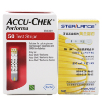 罗氏(ROCHE)卓越金采型血糖家用智能免调码虹吸式德国进口金锐纤巧试纸50片+50支采血针【不含血糖仪】