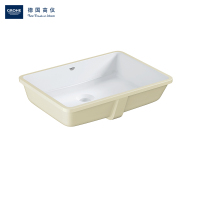 德国-高仪（GROHE）进口陶瓷台下盆 立方陶瓷面盆洗手盆有溢口
