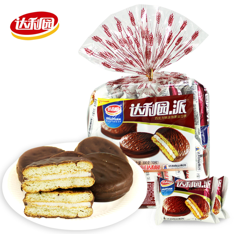 达利园派糕点夹心蛋糕巧克力味300g10枚