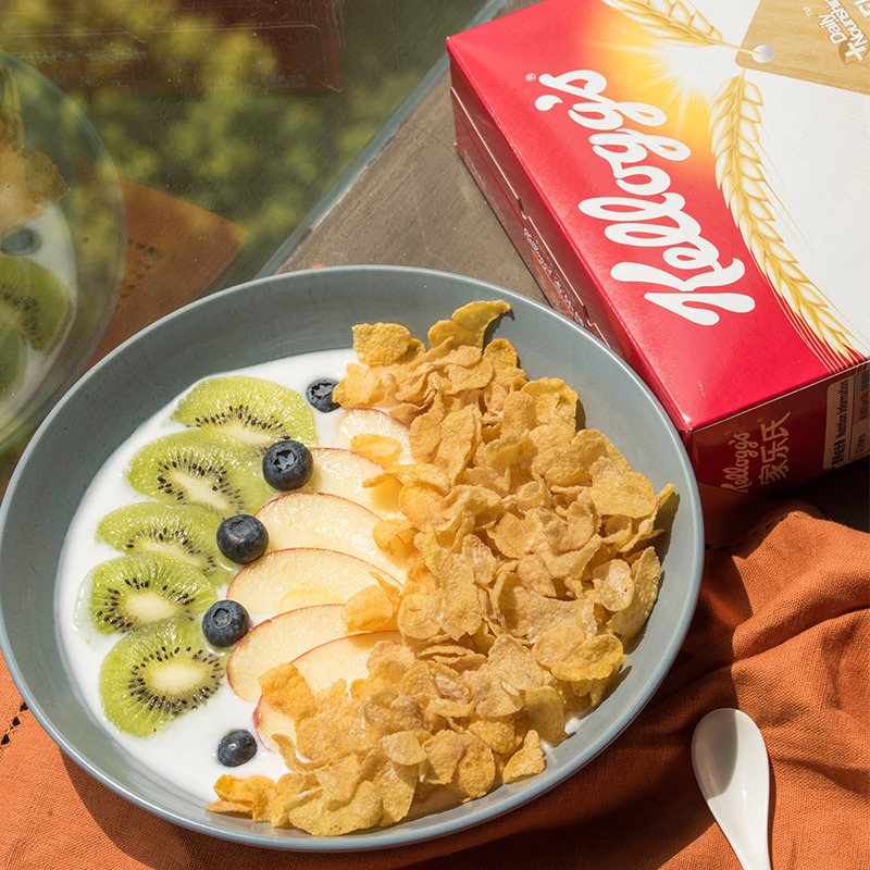 家乐氏(Kellogg‘s)进口麦片玉米片多口味谷物早餐即食麦片 玉米片原味150克