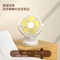 赛亿(Shinee)蓄电4000毫安小风扇小型桌面USB办公室电扇迷你学生宿舍台夹扇床头轻音车载手持壁挂便携式充电风扇