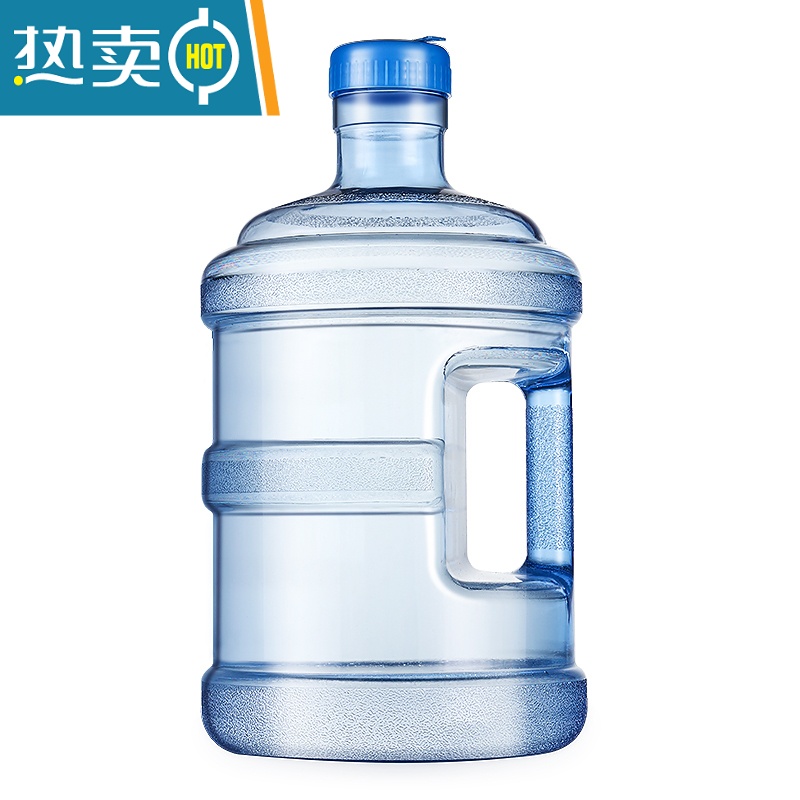 敬平纯净水桶家用储水饮水机下置空桶矿泉塑料户外提手把打水装 [食品级]5升PC螺旋口水桶2个高清大图