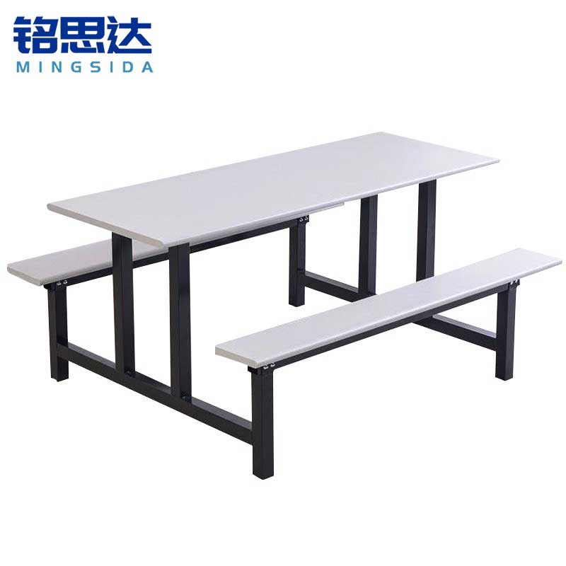 铭思达食堂连体餐桌六人位张高清大图