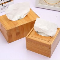 趣涉家居 简约竹质卷纸收纳盒 酒店办公客厅餐巾抽纸盒 生活日用收纳用品收纳盒居家用品