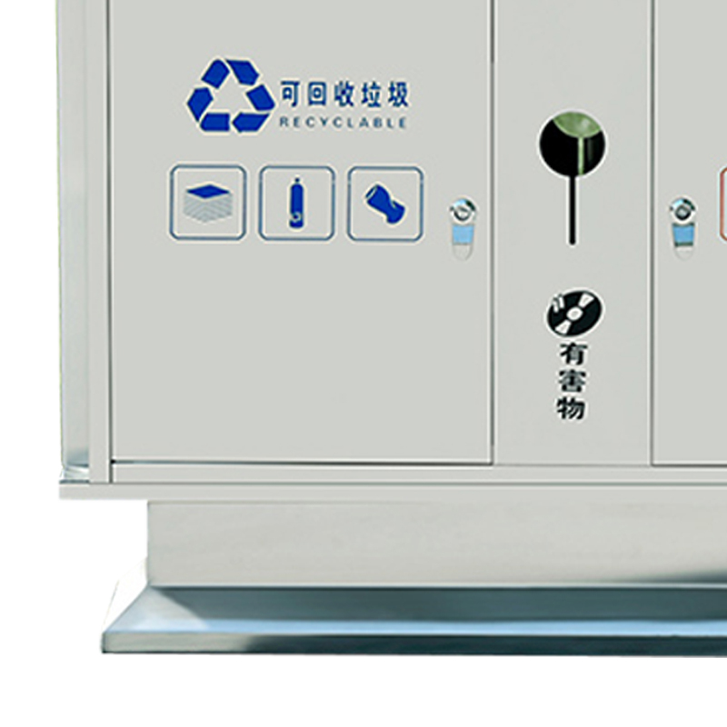 苏久冠201不锈钢户外垃圾桶果皮箱环卫大号垃圾分类小区室外环保桶201不锈钢桶双桶