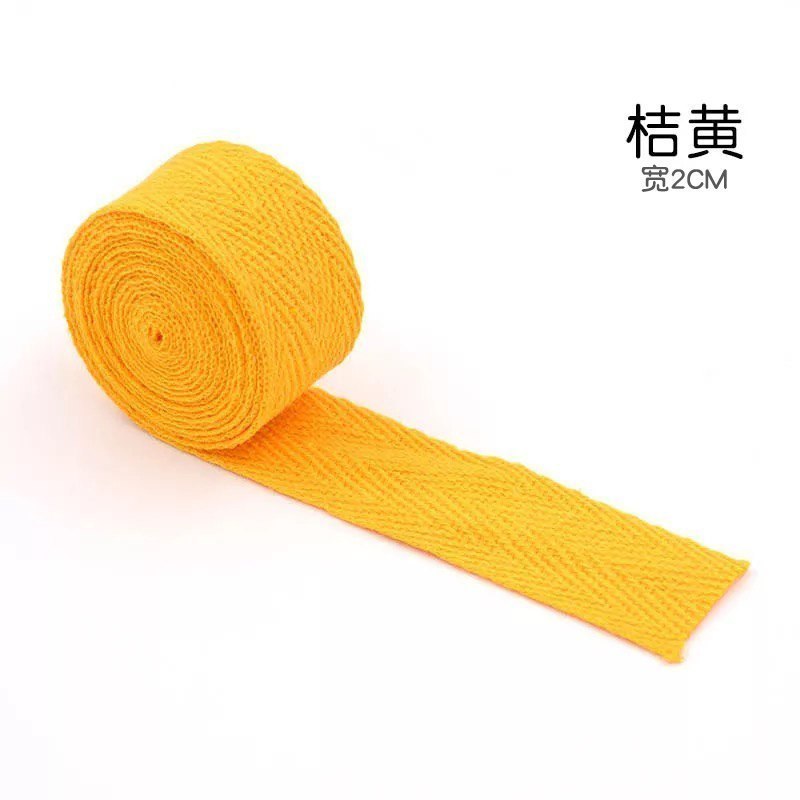 家柏饰(CORATED)2cm织带带子人字带布带包边带布彩带服装辅料棉布条滚边包边条带 桔黄2cm【10米】