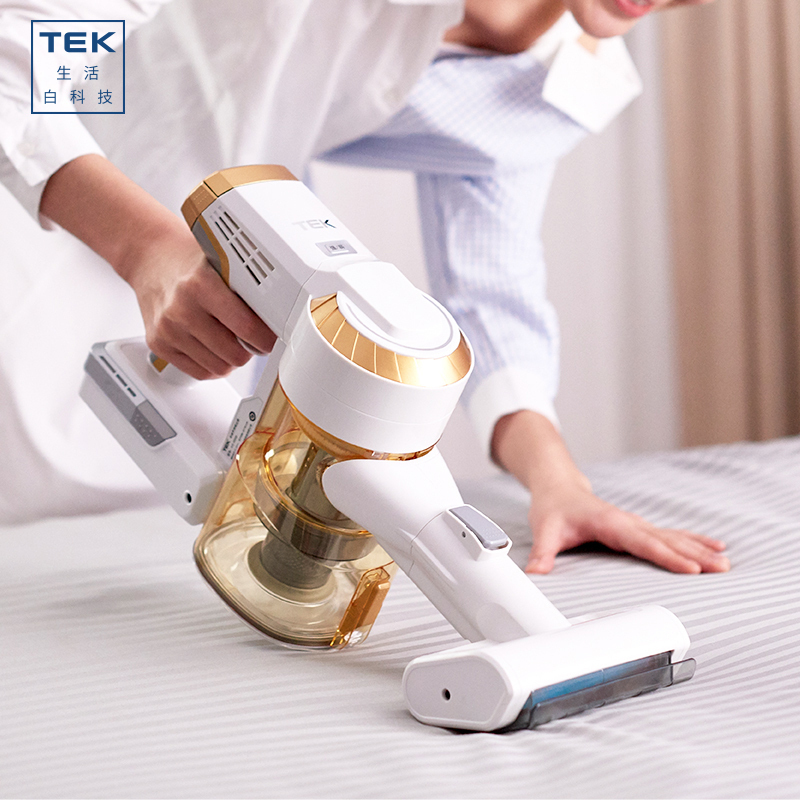 泰怡凯TEK 无线手持吸尘器A10 Model(柠檬黄)家用除螨仪无绳清洁扫地机地毯式尘盒0.4L科沃斯机器人出品