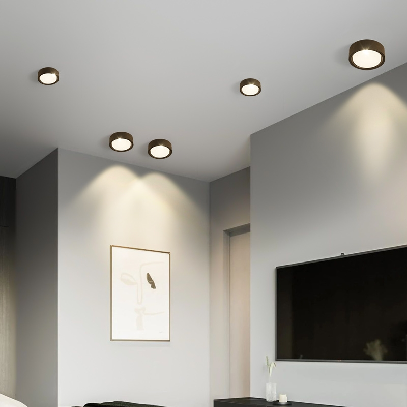 纳丽雅naliya明装筒灯走廊吸顶led射灯家用免开孔客厅圆形过道灯4寸