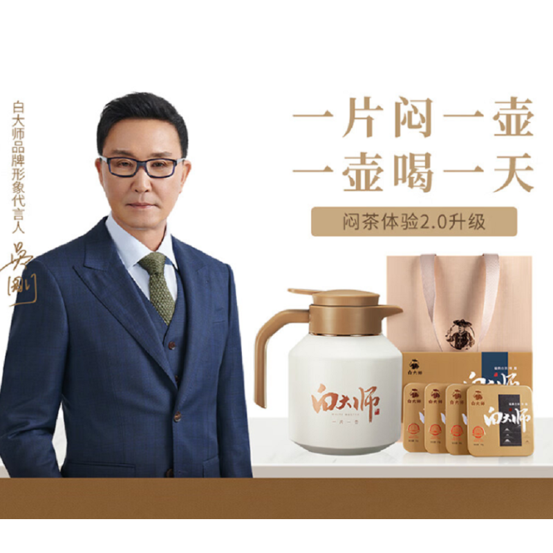 白大师 茶叶白茶2016年一级寿眉小方片福鼎白茶方片壶礼盒装120g