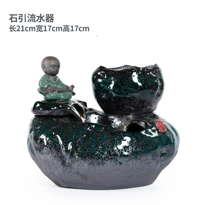 美帮汇中式禅意陶瓷绿植轮客厅办公室家居工艺摆件开业礼品图片