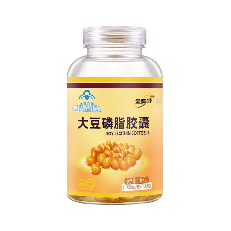 金奥力大豆磷脂软胶囊100粒 瓶装 适用于血脂偏高者