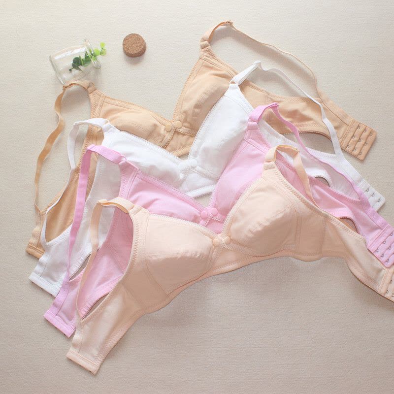 迪鲁奥(DILUAO)无钢圈薄款纯棉孕妇内衣前开扣哺乳文胸全棉产后哺乳胸罩喂奶衣图片