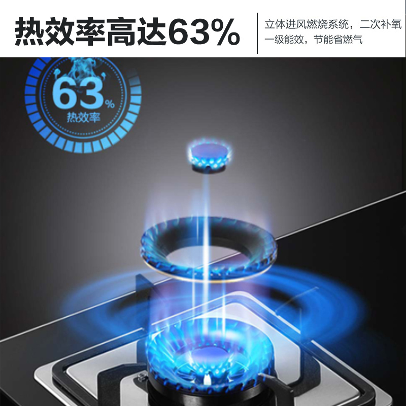 海尔智家统帅(Leader)燃气灶天然气灶JZT-QIGL2D(12T)单灶具燃气灶嵌入式灶双眼宽频大火力