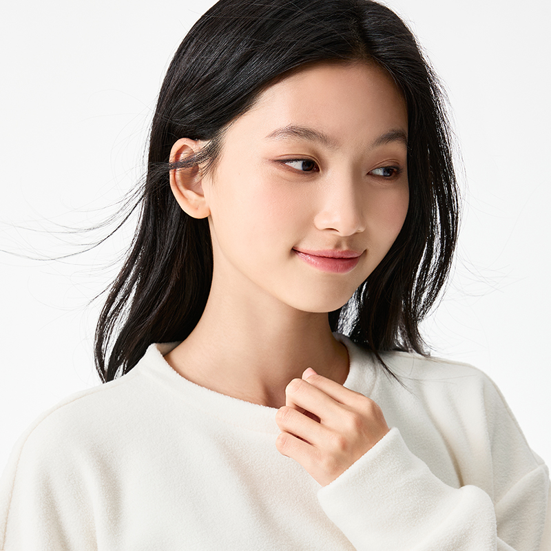 361°加绒运动卫衣女新款宽松休闲保暖比热绒女士套头卫衣高清大图