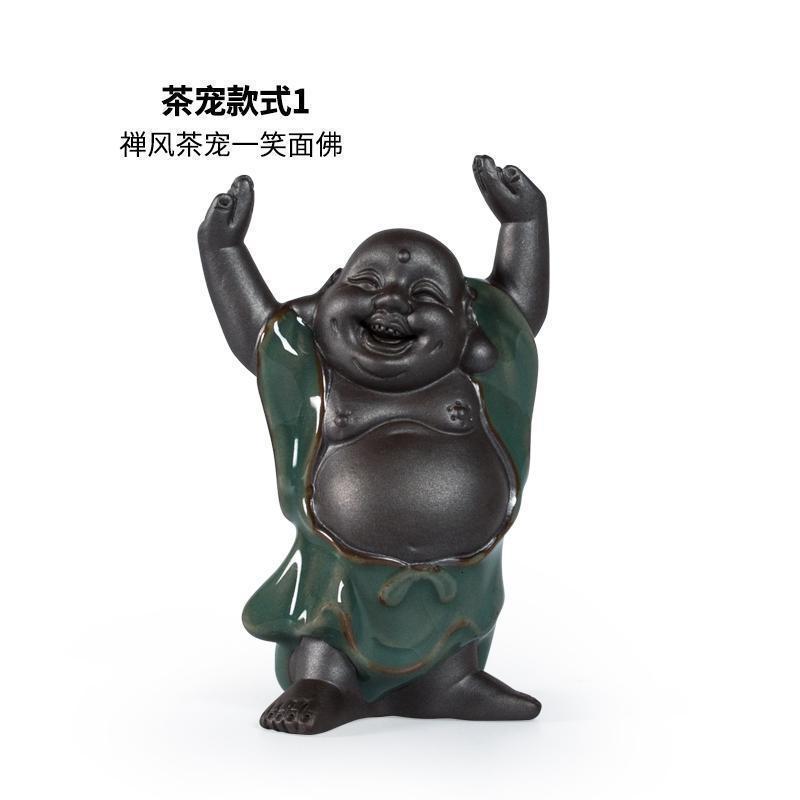 美帮汇禅风茶宠摆件 开片哥窑 功夫茶具茶玩茶宠 家居小摆件高清大图